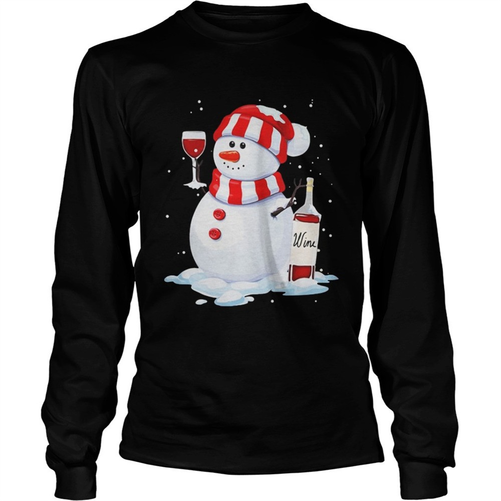 snowman-i-love-wine-shirt-hrn9411e Snowman I love wine shirt