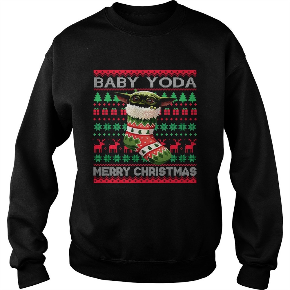 Socks Baby Yoda Merry Christmas Ugly Christmas shirt