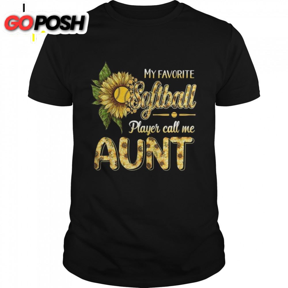 Softball Baseball Sunflower Mothers Day Shirt For Aunt Shirt