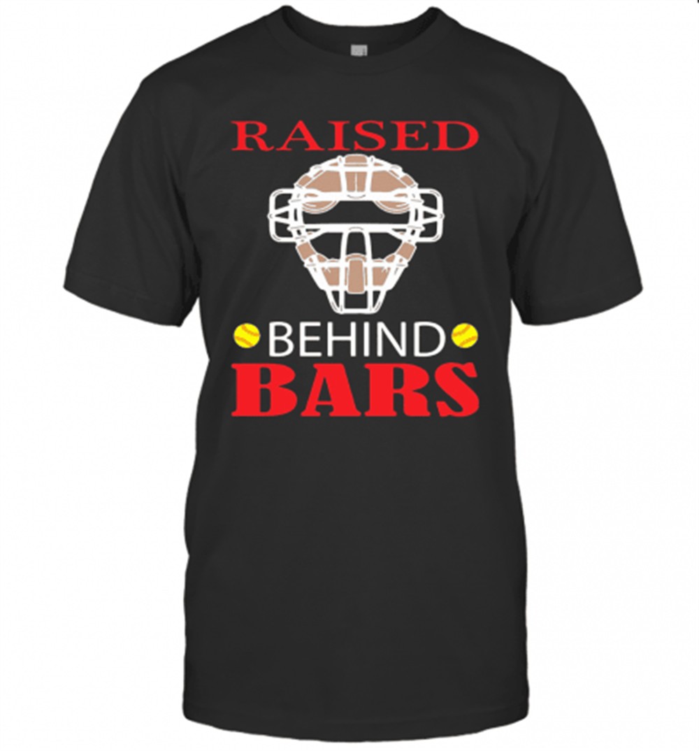 softball-raised-behind-bars-t-shirt-ktdaw9dz Softball Raised Behind Bars T-Shirt