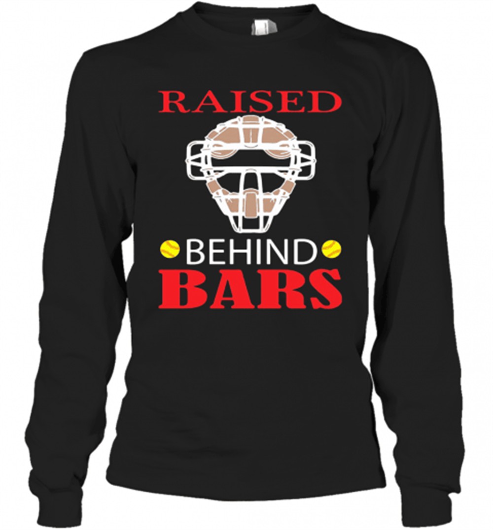 softball-raised-behind-bars-t-shirt-ktdaw9dz Softball Raised Behind Bars T-Shirt