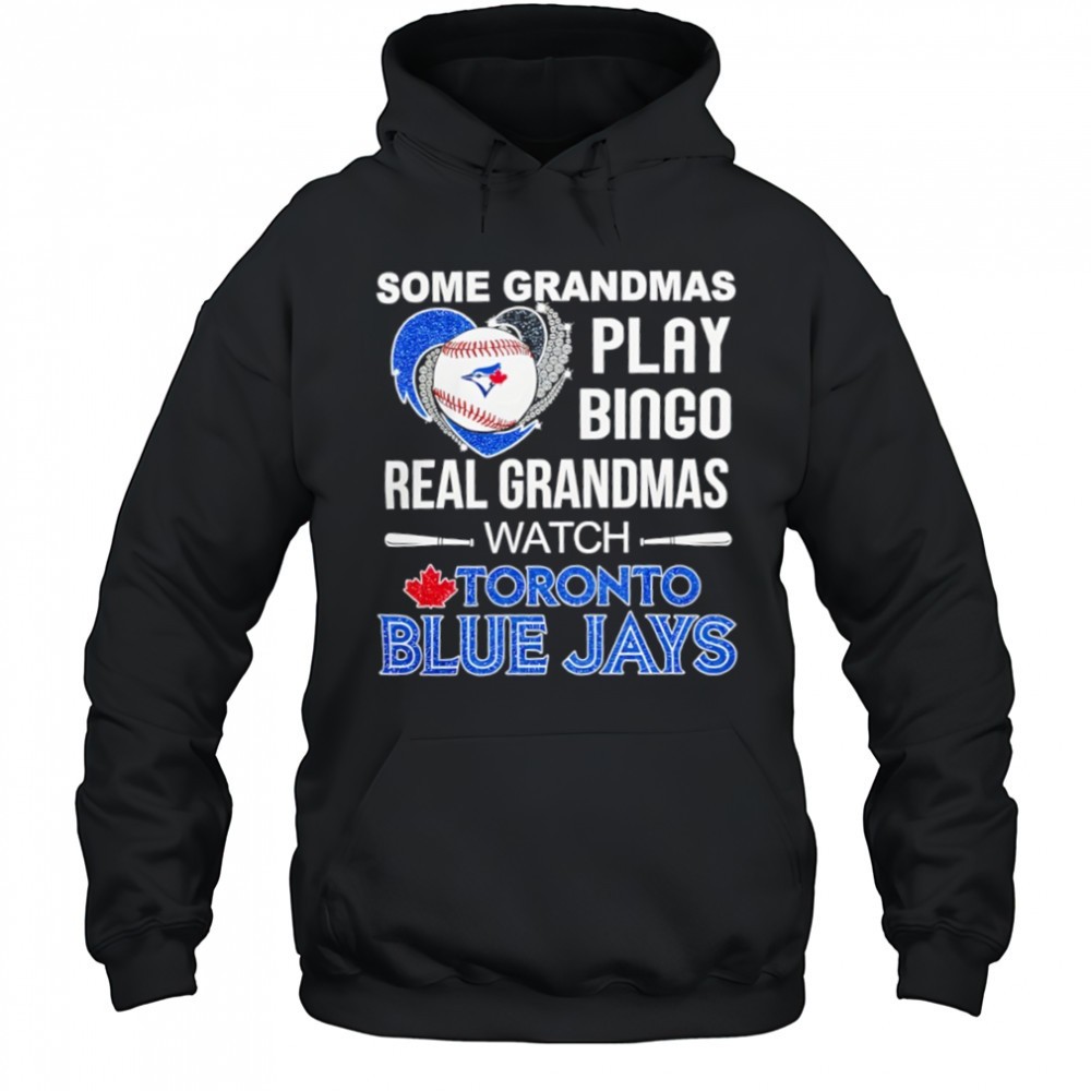 Some grandmas play bingo real grandmas watch Toronto Blue Jays Baseball Diamond Heart shirt