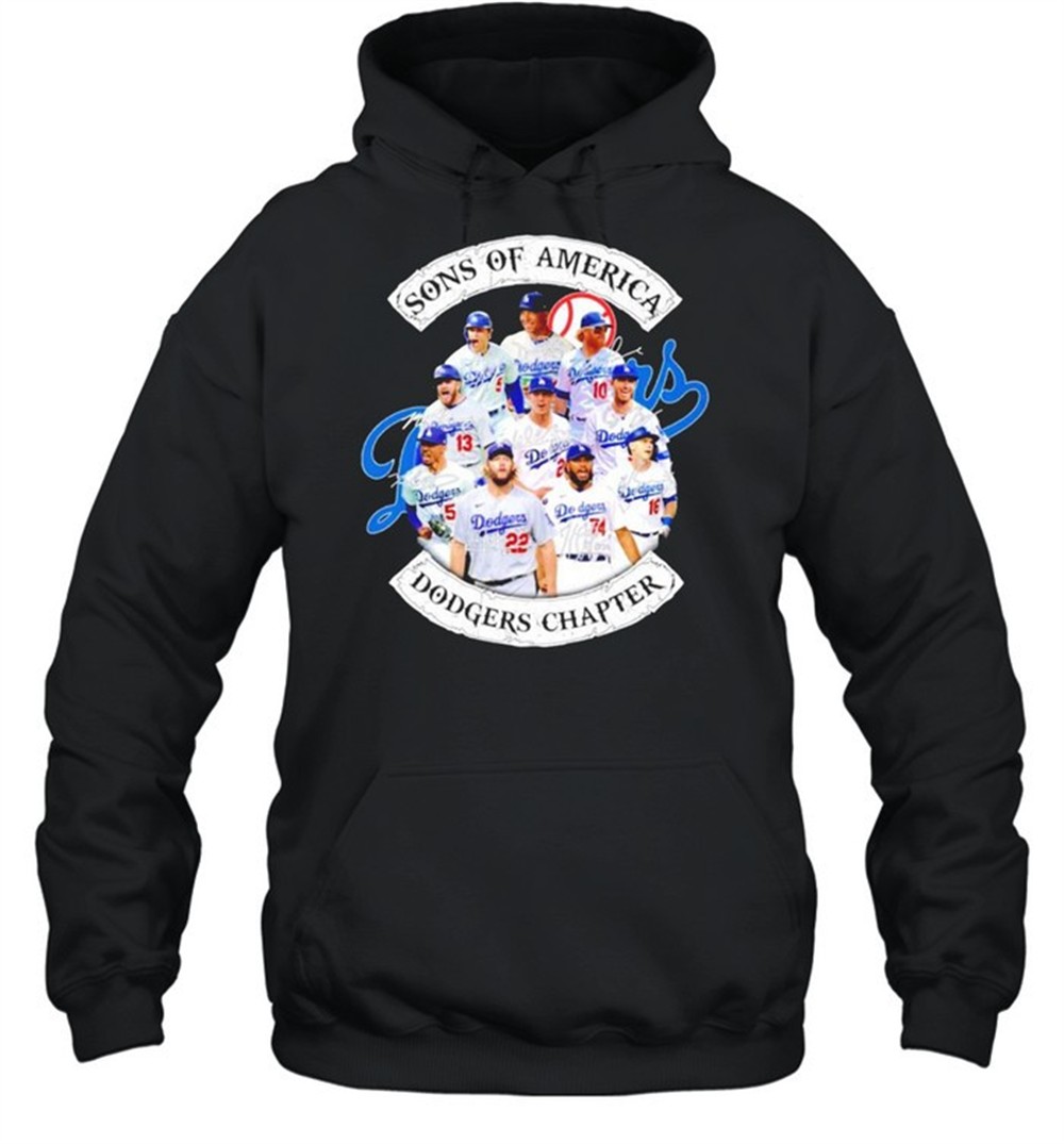 Sons of America Dodgers Chapter signatures shirt