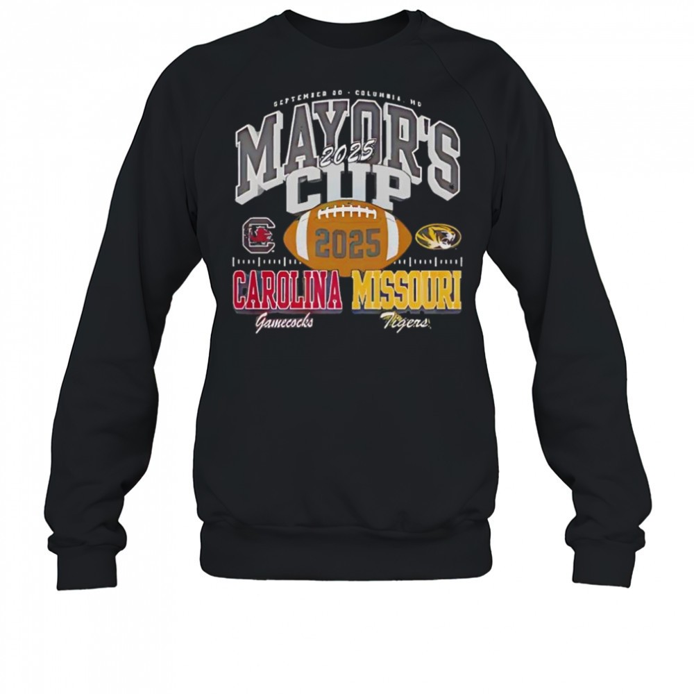 south-carolina-gamecocks-and-missouri-tigers-mayors-cup-columbia-mo-sept-20th-20-5rind93x South Carolina Gamecocks and Missouri Tigers Mayors Cup Columbia MO Sept 20th 2025 poster shirt