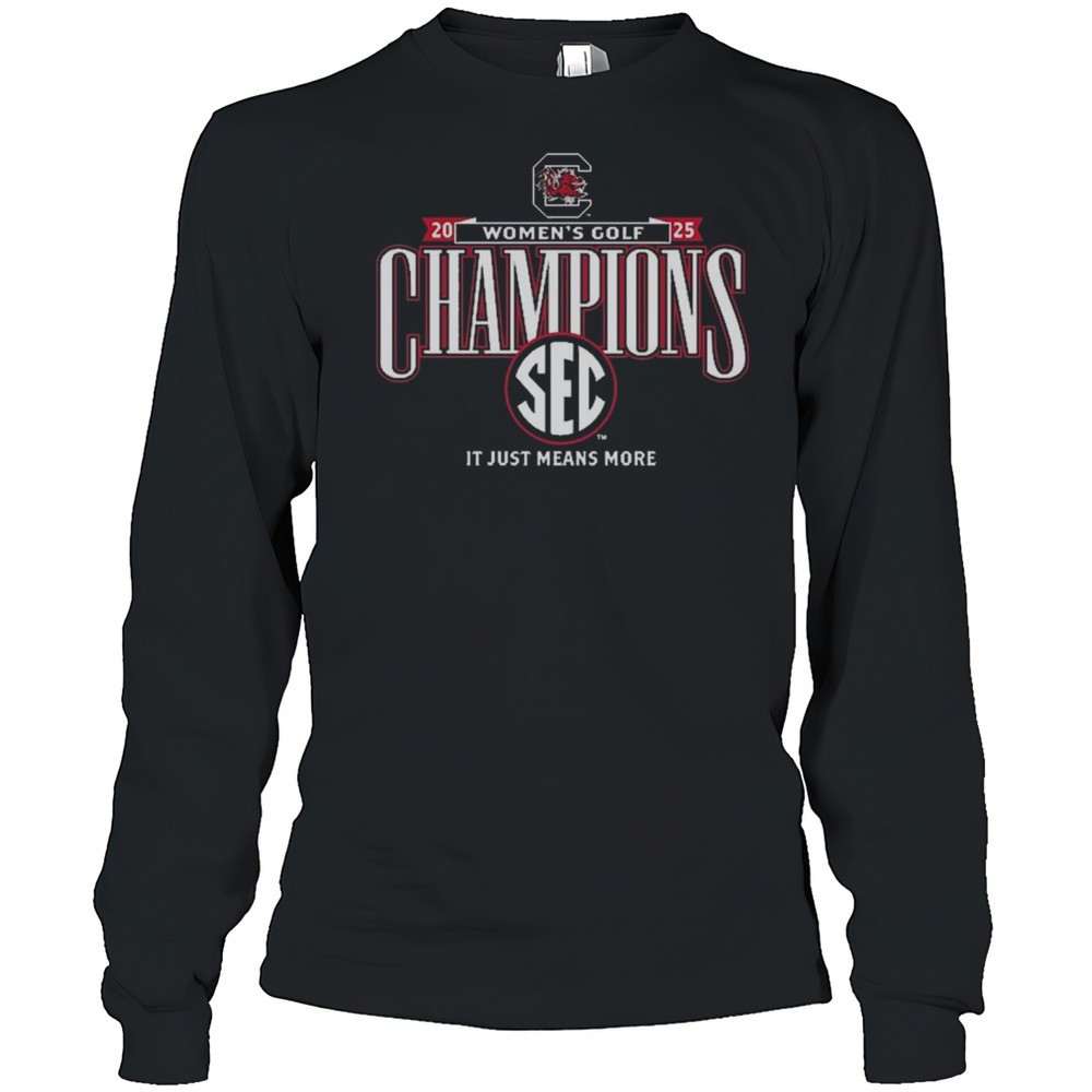 south-carolina-gamecocks-sec-womens-golf-champions-it-just-means-more-2025-logo-6d9eeg6j South Carolina Gamecocks SEC Womens Golf Champions It Just Means More 2025 Logo T-shirt