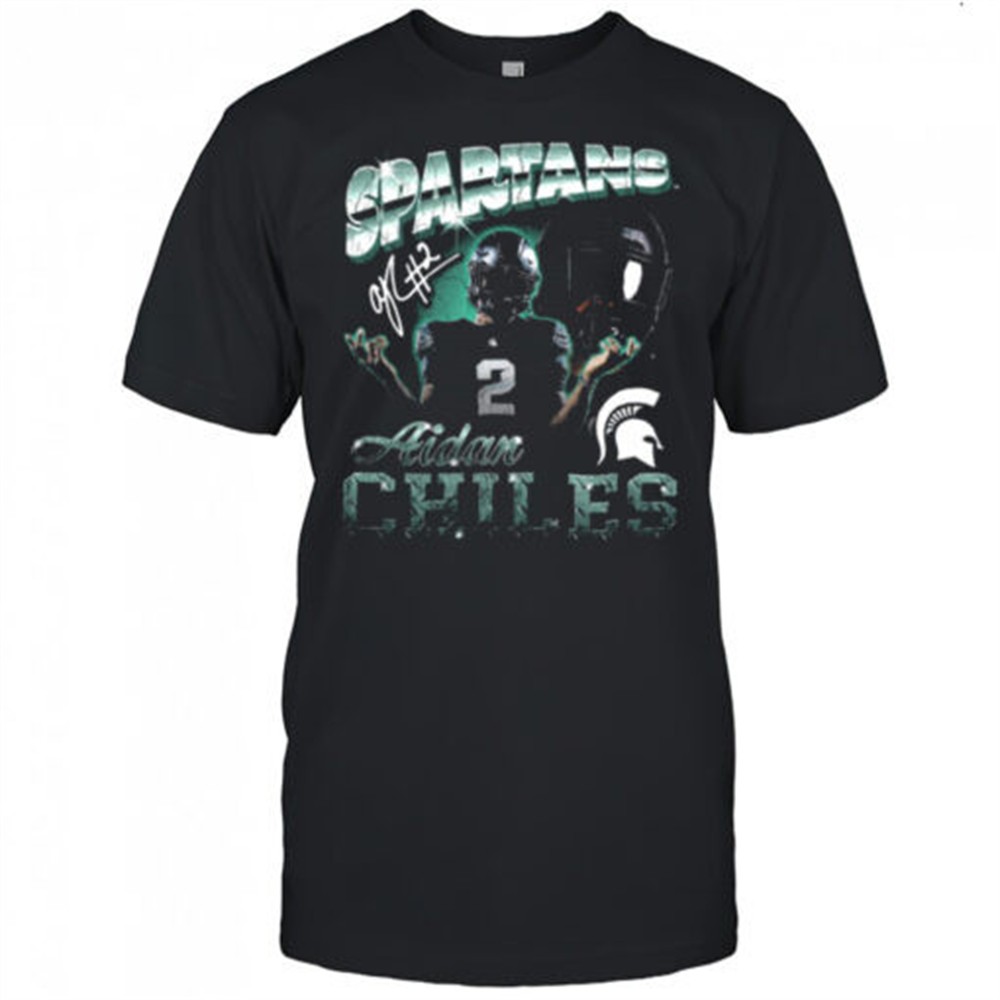 spartans-aidan-chiles-2-football-player-graphic-t-shirt-rbtputfp Spartans Aidan Chiles #2 Football Player Graphic T Shirt