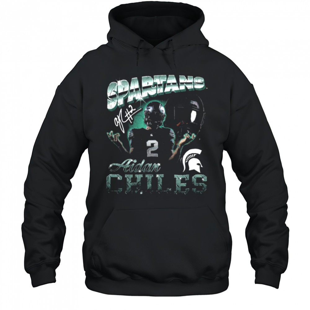 Spartans Aidan Chiles #2 Football Player Graphic T Shirt