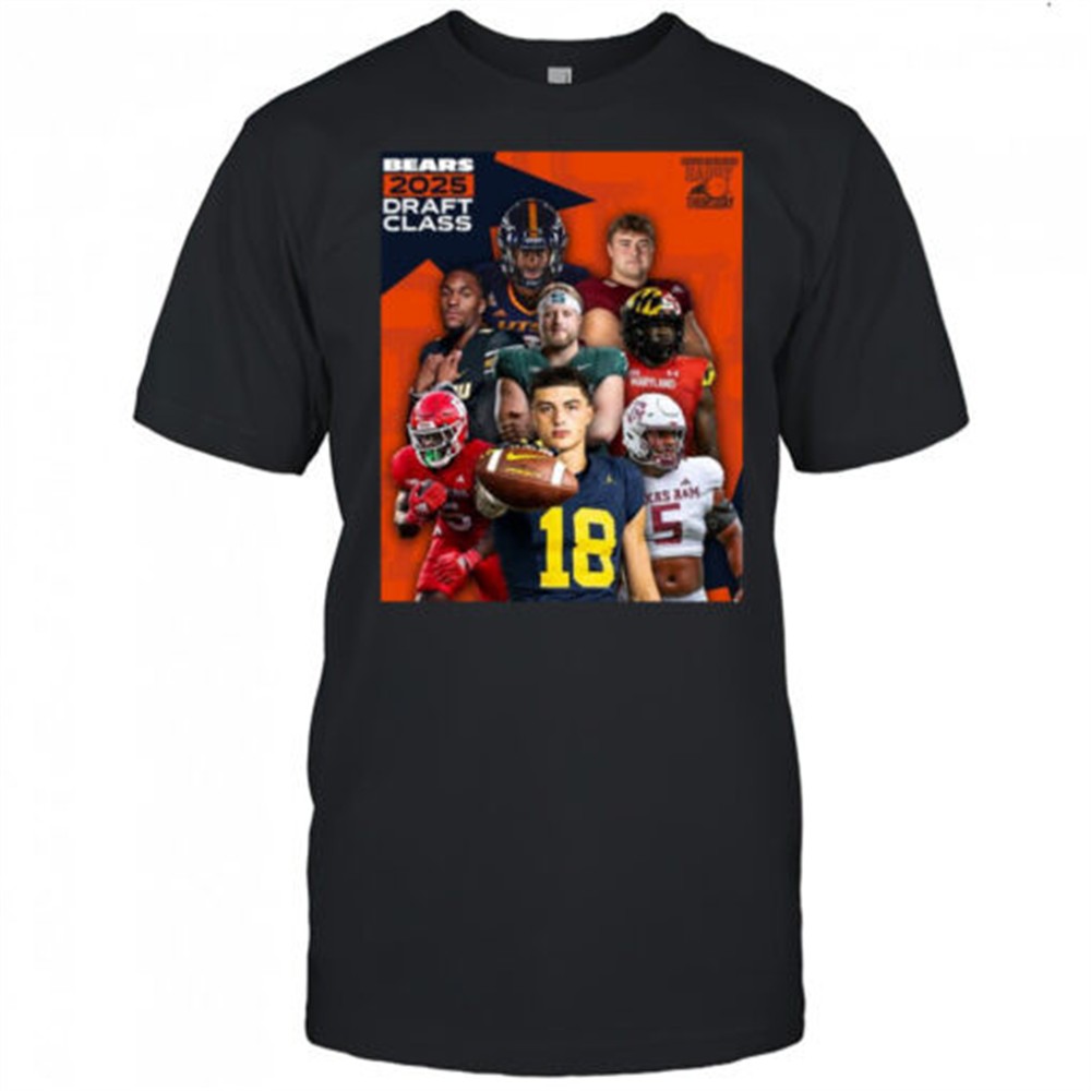 spiked-refreshers-happy-thursday-zahquan-frazier-ozzy-trapilo-luther-burden-lll-vy5d06nm Spiked Refreshers Happy Thursday ZahQuan Frazier Ozzy Trapilo Luther Burden lll Chicago Bears 2025 Draft Class Poster t-shirt