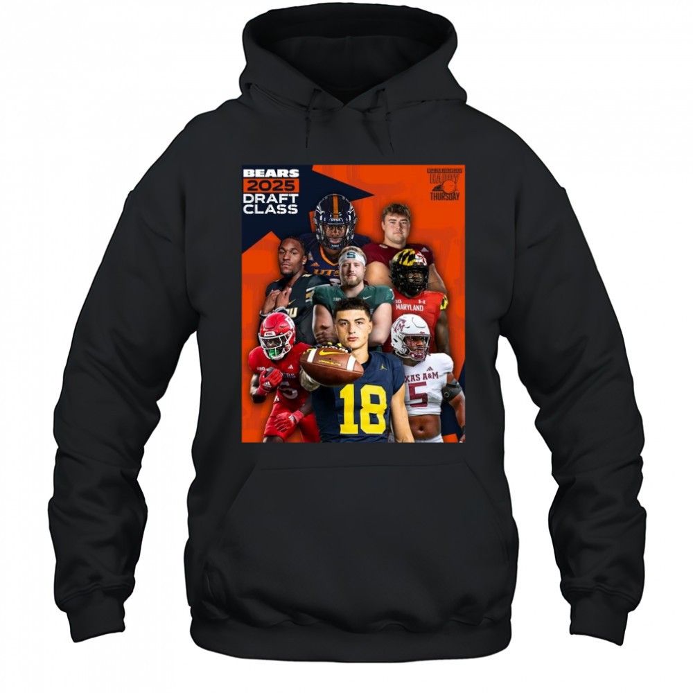 Spiked Refreshers Happy Thursday ZahQuan Frazier Ozzy Trapilo Luther Burden lll Chicago Bears 2025 Draft Class Poster t-shirt