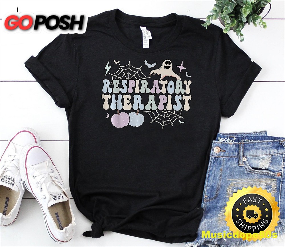 Spooky Respiratory Therapist Halloween Respiratory Therapy T-Shirt
