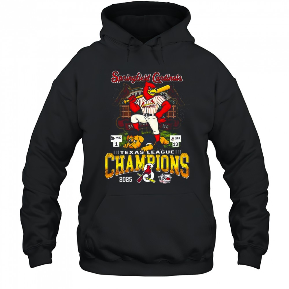 Springfield Cardinals 2025 Texas League Champions mascot shirt
