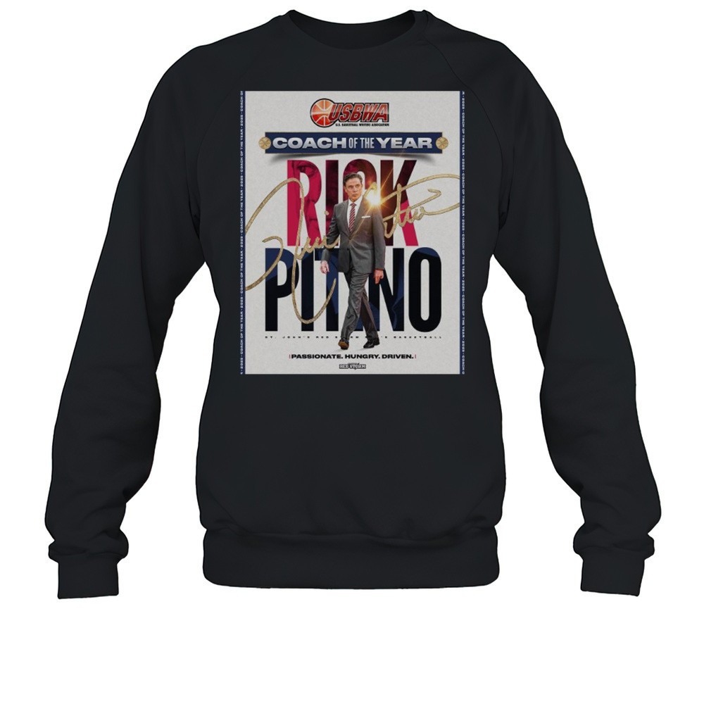 St. Johns Red Storm Mens Basketball USBWA National Coach Of The Year Rick Pitino Signature T-shirt