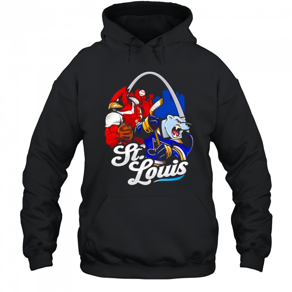 St. Louis baseball and hockey mascot shirt