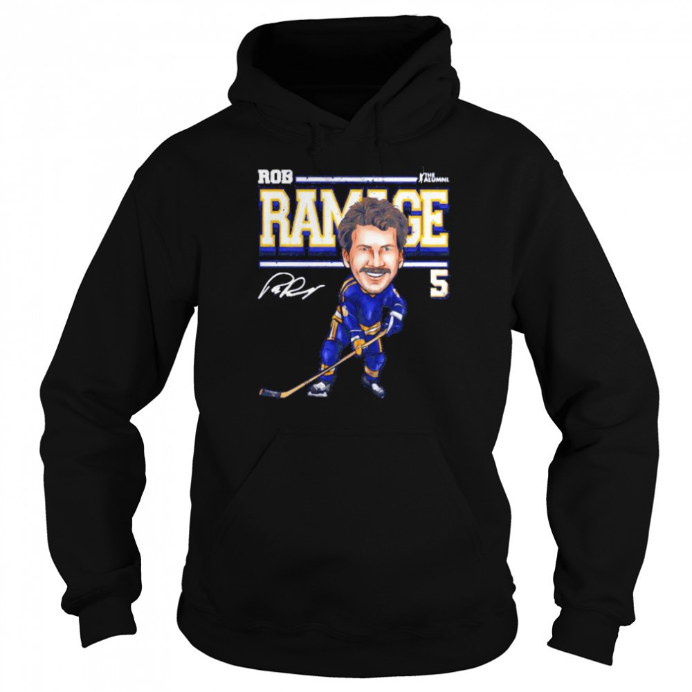 St. Louis Blues Rob Ramage cartoon signature shirt