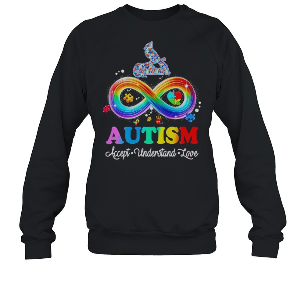 St Louis Cardinals Autism Accept Understand Love Infinity Symbol Shirt
