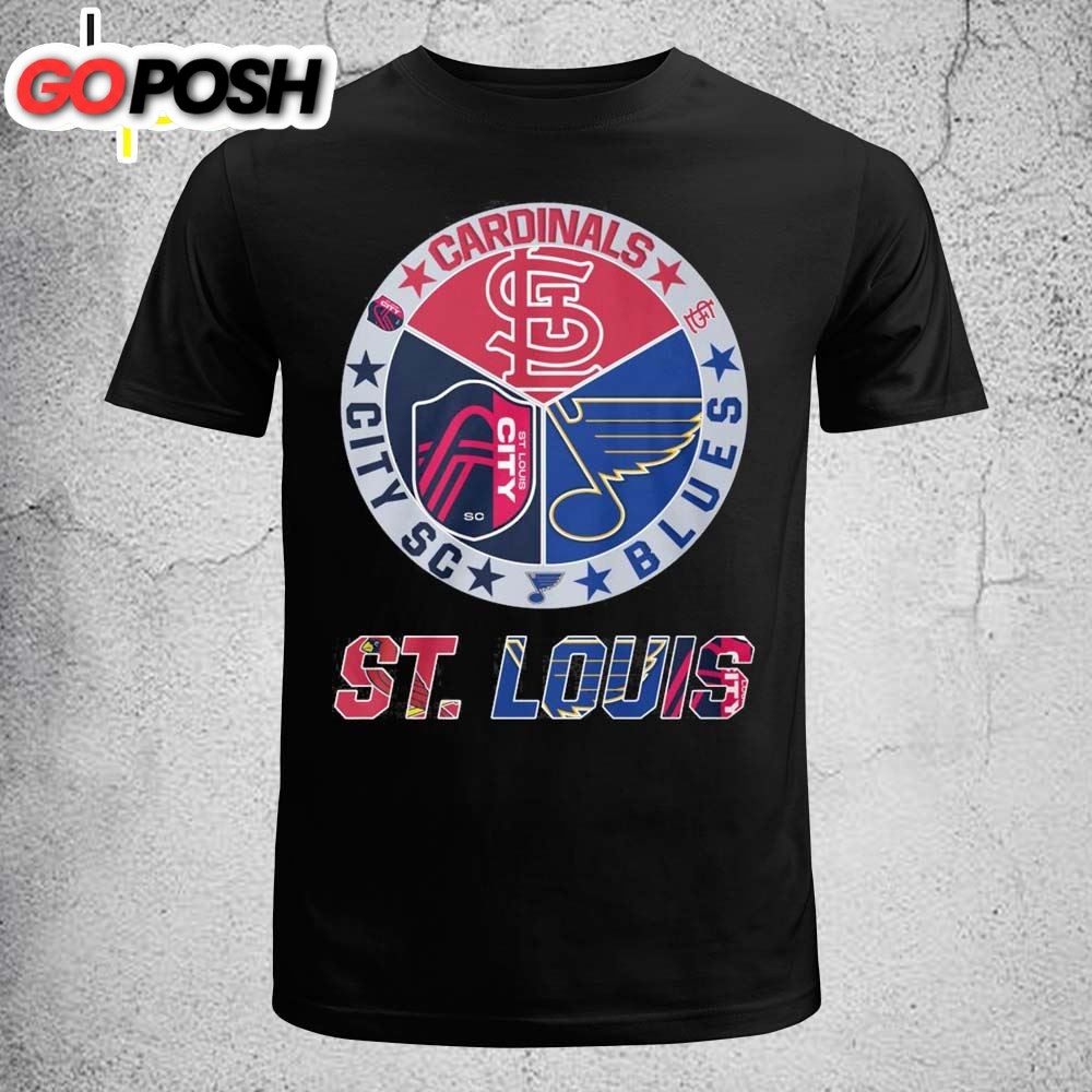 ST Louis Cardinals City SC And Blues T Shirt