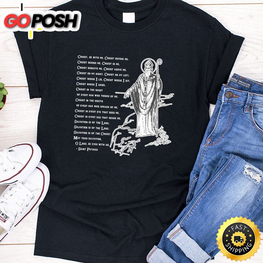 St Patrick Breastplate Prayer Catholic Saint Patricks Day T-Shirt