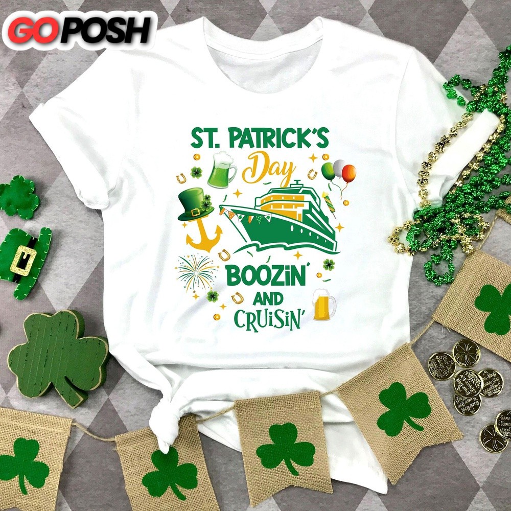 St. Patricks Cruisin And Boozing Shirt,Patricks Day Cruise Squad Shirt, Shenanigans Tee, St Patrick’s Cruising 2024