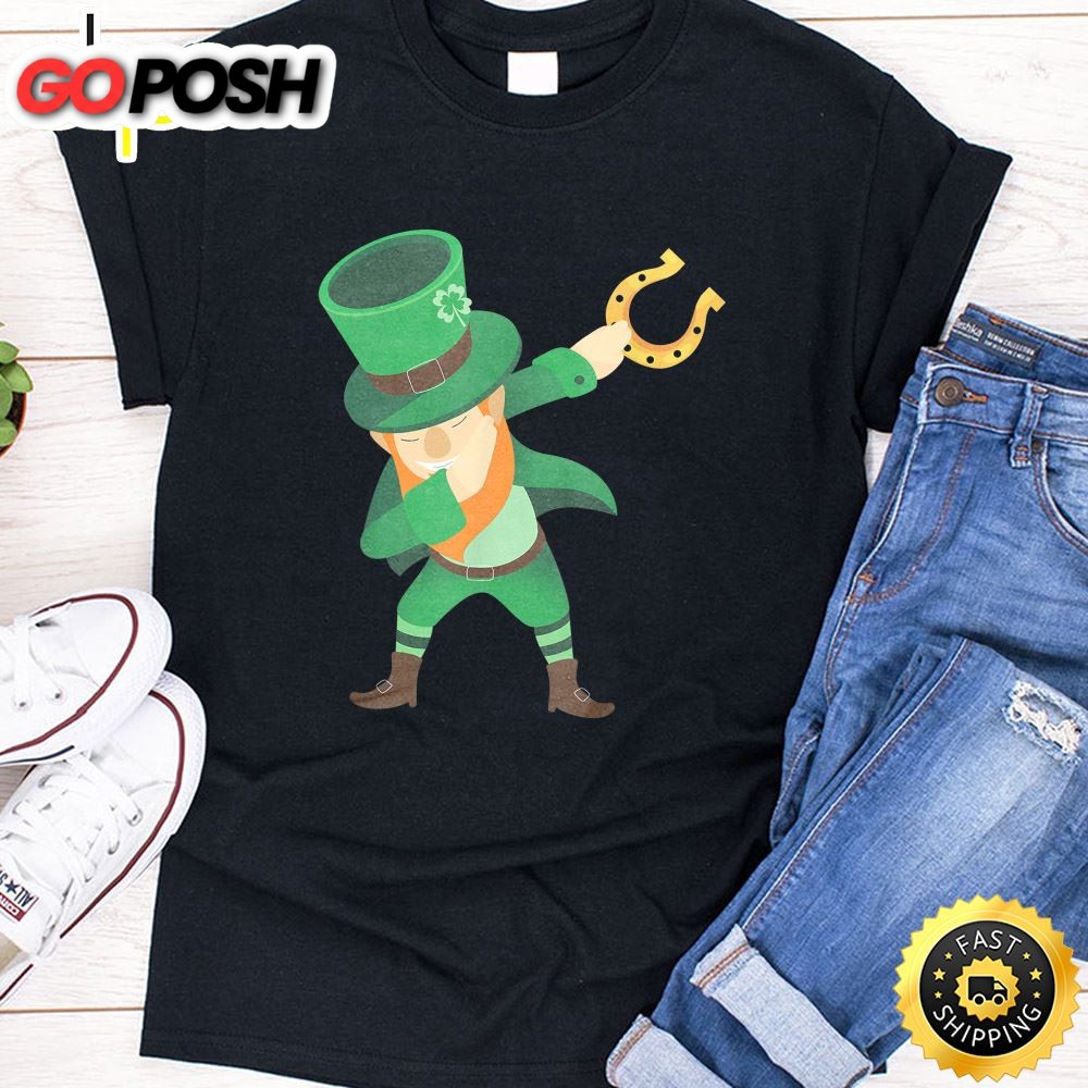 St Patricks Day Dabbing Gift For Boys Kids T-Shirt