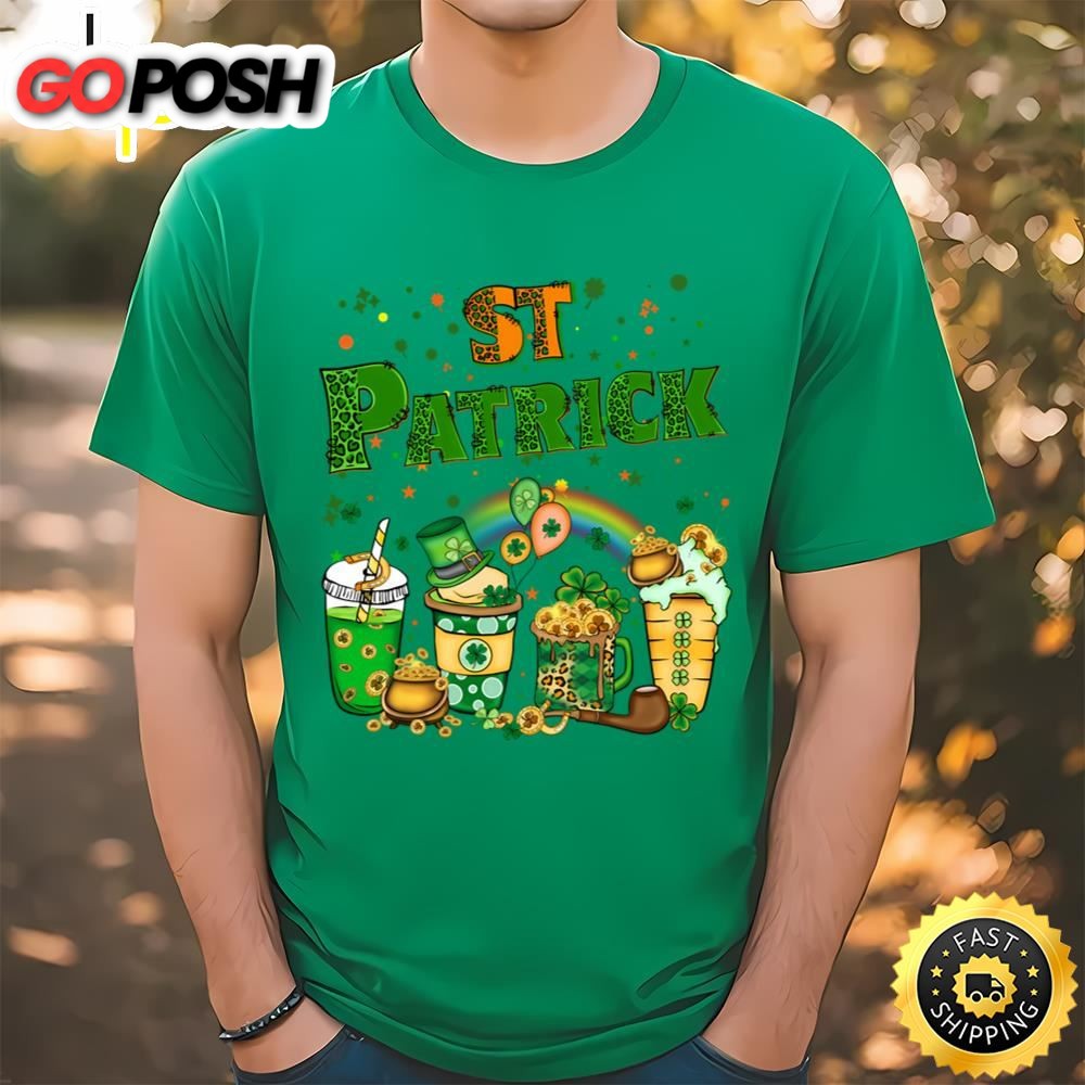 St. Patricks Day Drink Coffee Latte Shirt