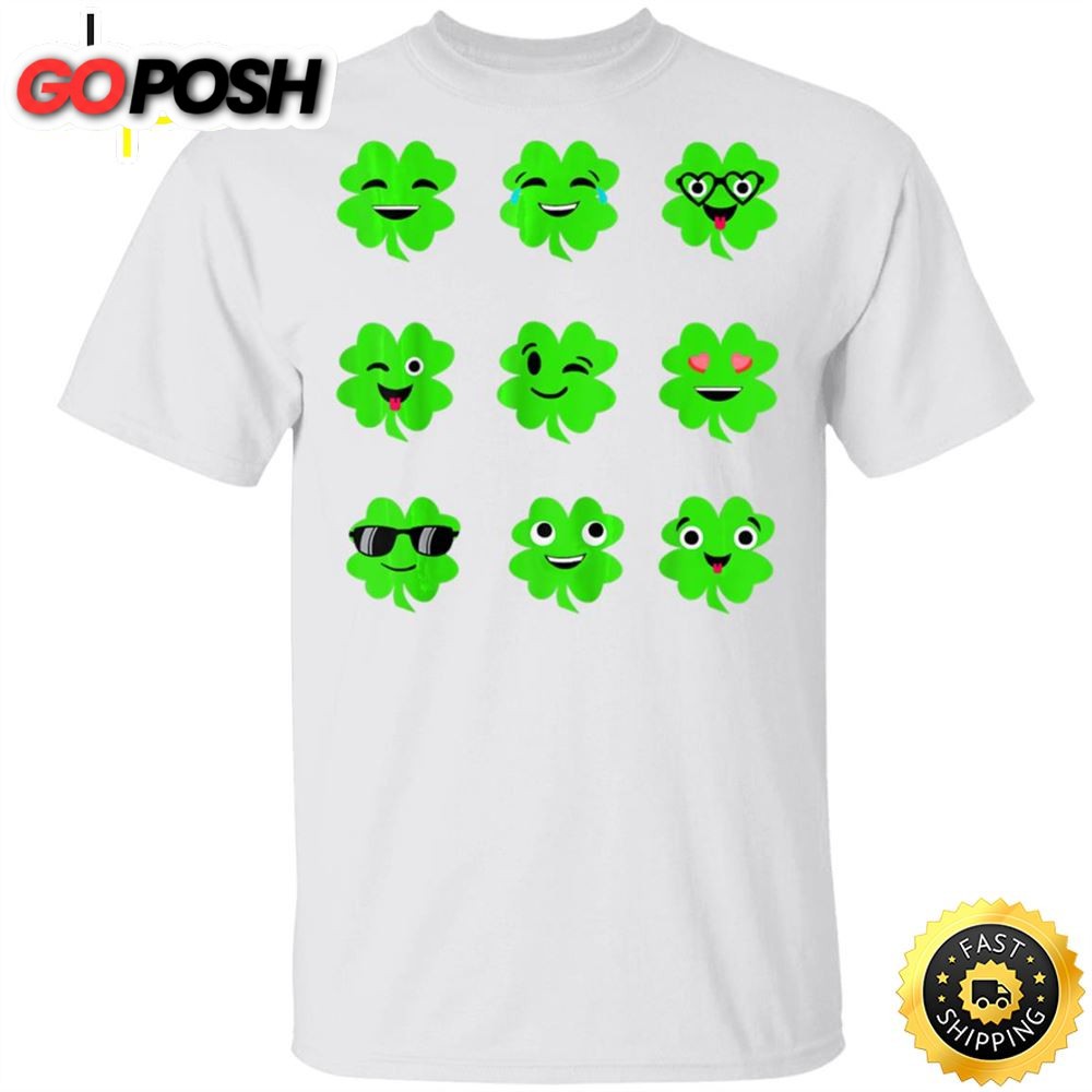St Patricks Day Irish Emoji Shamrock Happy St. Patricks Day Shirt