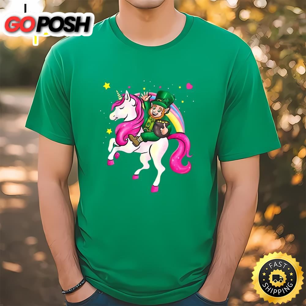 St Patricks Day Leprechaun Irish Unicorn Gift Shirt
