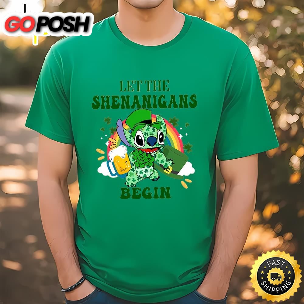 St. Patricks Day Lilo And Stitch Shirt, Stitch Happy St…
