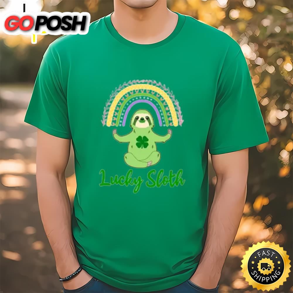 St Patricks Day Lucky Sloth Spirit Animal T-Shirt