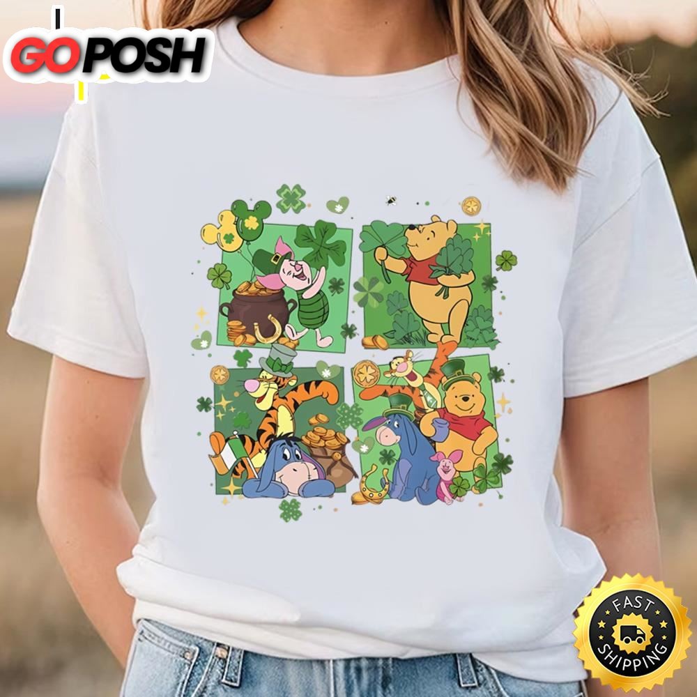 St Patricks Day Pooh And Friends Shirt, Winnie The Pooh Happy…