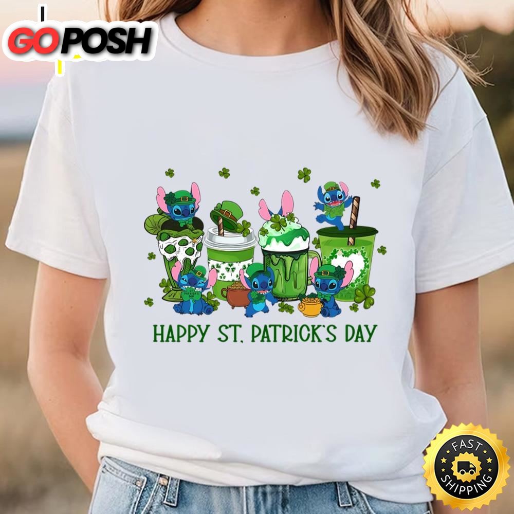 St Patricks Day Stitch T-Shirt, Stitch Shamrock Shirt