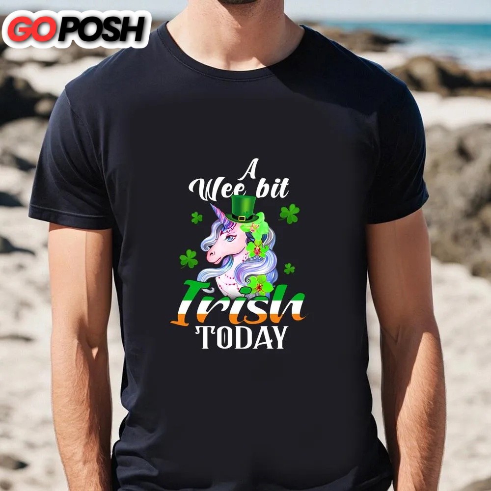 st-patricks-day-t-shirt-a-wee-bit-irish-today-unicorn-st-patricks-day-t-shirt-cjxrur83 St Patricks Day T Shirt, A Wee Bit Irish Today Unicorn St Patrick’s Day T-Shirt, Funny St Patricks Day Shirts