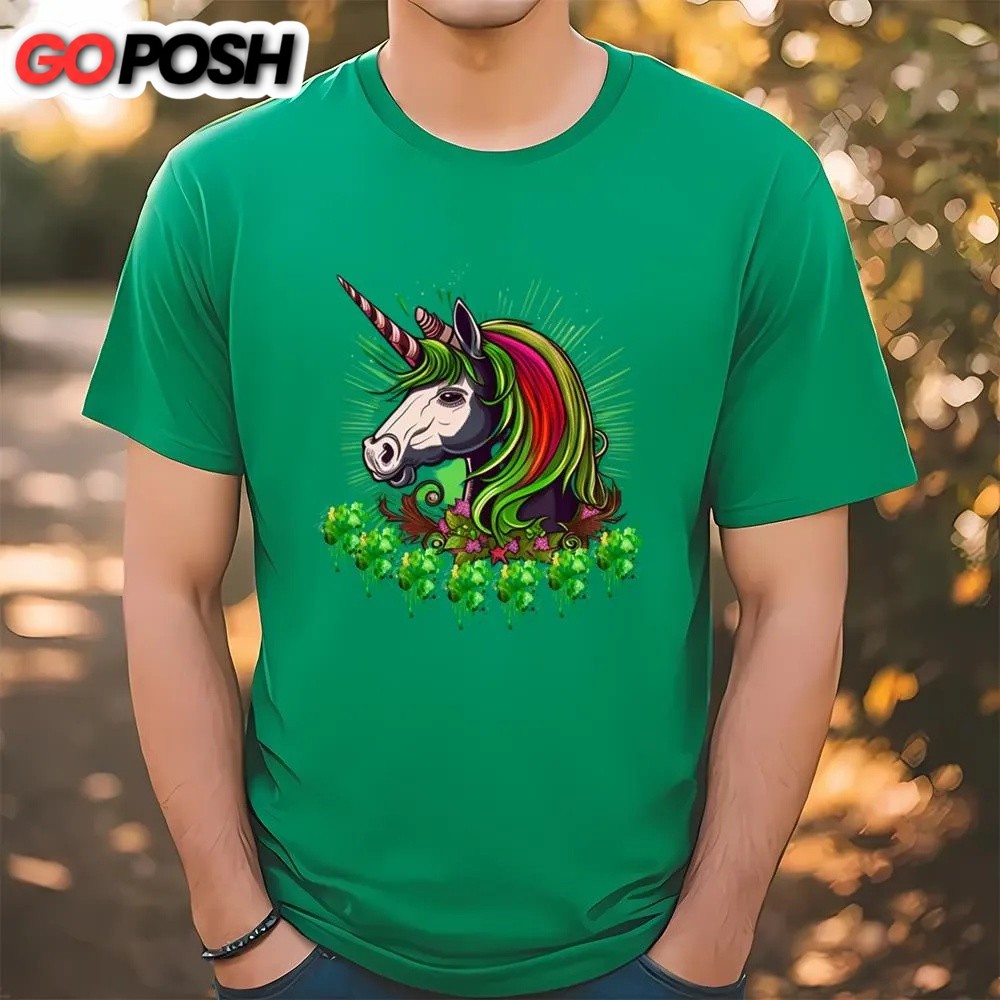 St Patricks Day T Shirt, Cute And Funny St Patricks Day Unicorn Design T-shirt, Funny St Patricks Day Shirts