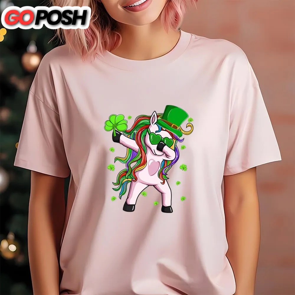 st-patricks-day-t-shirt-dabbing-lepricorn-irish-unicorn-st-patricks-day-t-shirt-yz1ochc9 St Patricks Day T Shirt, Dabbing Lepricorn Irish Unicorn St Patricks Day T-Shirt, Funny St Patricks Day Shirts