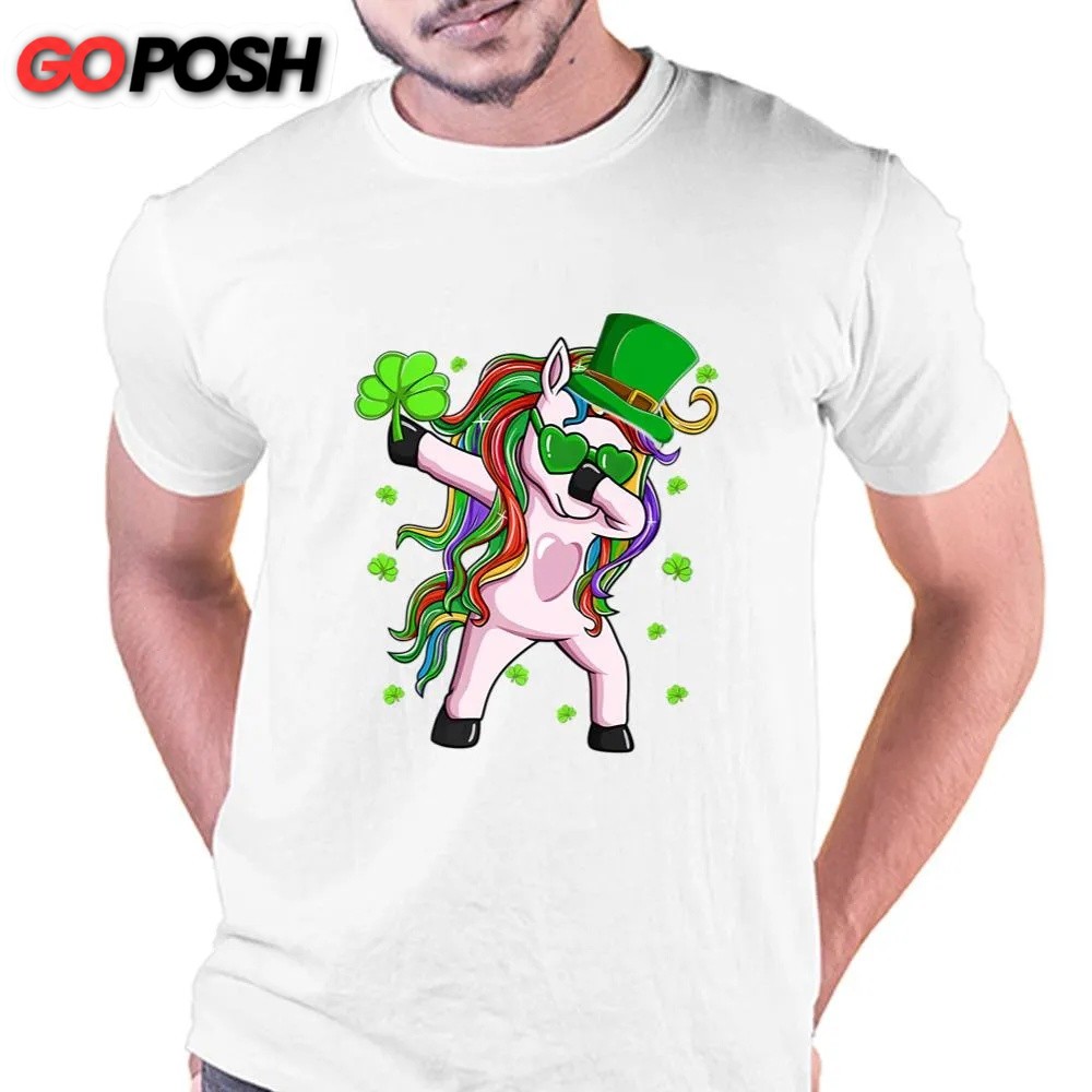 St Patricks Day T Shirt, Dabbing Lepricorn Irish Unicorn St Patricks Day T-Shirt, Funny St Patricks Day Shirts