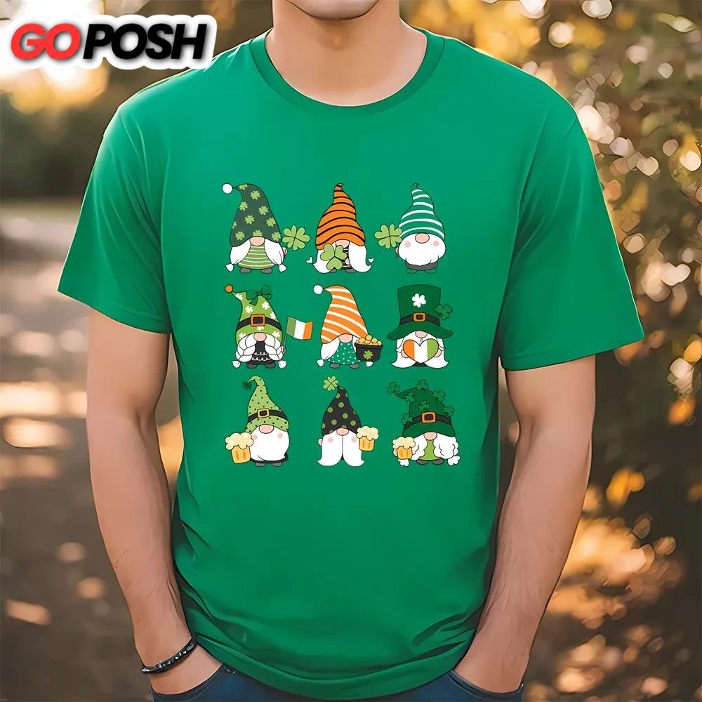 St Patricks Day T Shirt, Happy Patricks Day Ireland gnomes T-Shirt, Funny St Patricks Day Shirts
