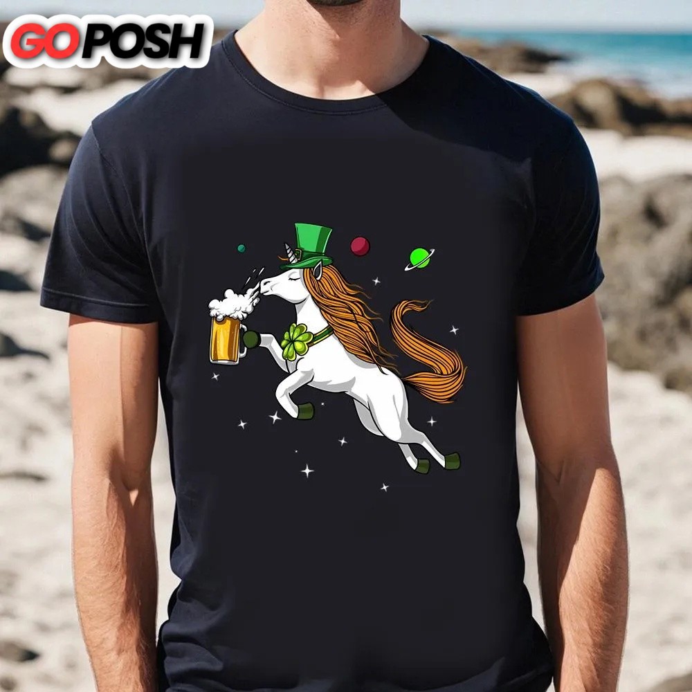 st-patricks-day-t-shirt-leprechaun-unicorn-st-patricks-day-beer-irish-party-t-s-hw9hetol St Patricks Day T Shirt, Leprechaun Unicorn St Patricks Day Beer Irish Party T-Shirt, Funny St Patricks Day Shirts