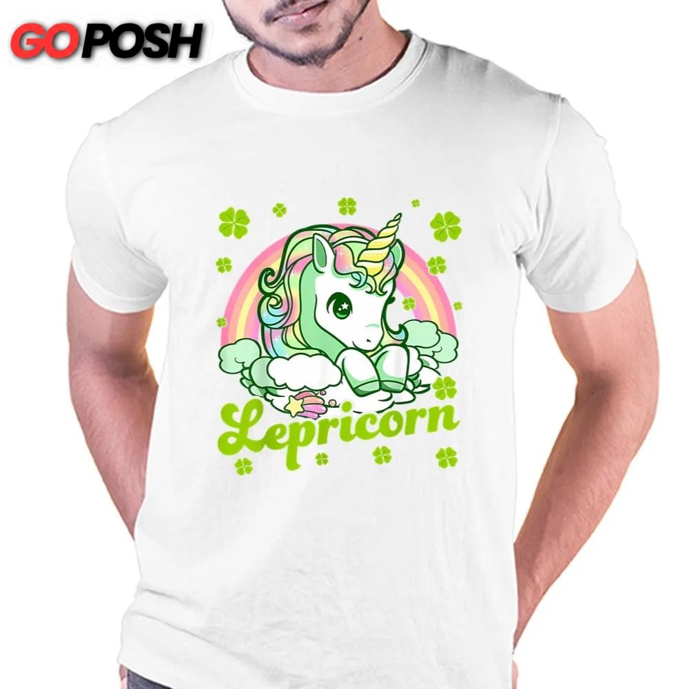 St Patricks Day T Shirt, Lepricorn Rainbow St Patricks Day Unicorn Teacher T-Shirt, Funny St Patricks Day Shirts