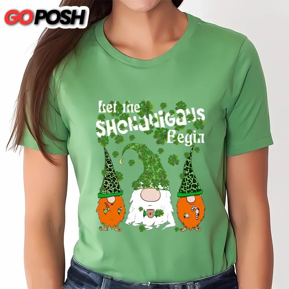 st-patricks-day-t-shirt-let-shenanigans-begin-gnomes-green-clovers-st-patricks-oba4rawq St Patricks Day T Shirt, Let Shenanigans Begin Gnomes Green Clovers St Patricks Day T-Shirt, Funny St Patricks Day Shirts