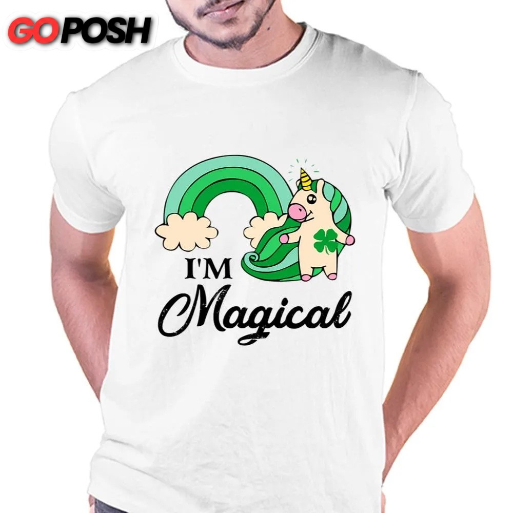 St Patricks Day T Shirt, Magical Rainbow Unicorn St Patricks Day T-Shirt, Funny St Patricks Day Shirts