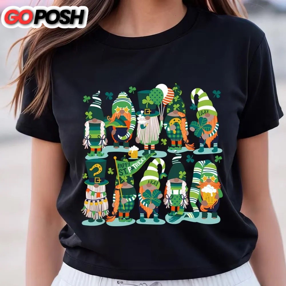 st-patricks-day-t-shirt-saint-patricks-gnomes-with-green-and-orange-gnomes-shir-tun12ocd St Patricks Day T Shirt, Saint Patricks Gnomes With Green And Orange Gnomes Shirt, Funny St Patricks Day Shirts