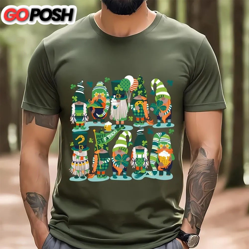 st-patricks-day-t-shirt-saint-patricks-gnomes-with-green-and-orange-gnomes-shir-tun12ocd St Patricks Day T Shirt, Saint Patricks Gnomes With Green And Orange Gnomes Shirt, Funny St Patricks Day Shirts