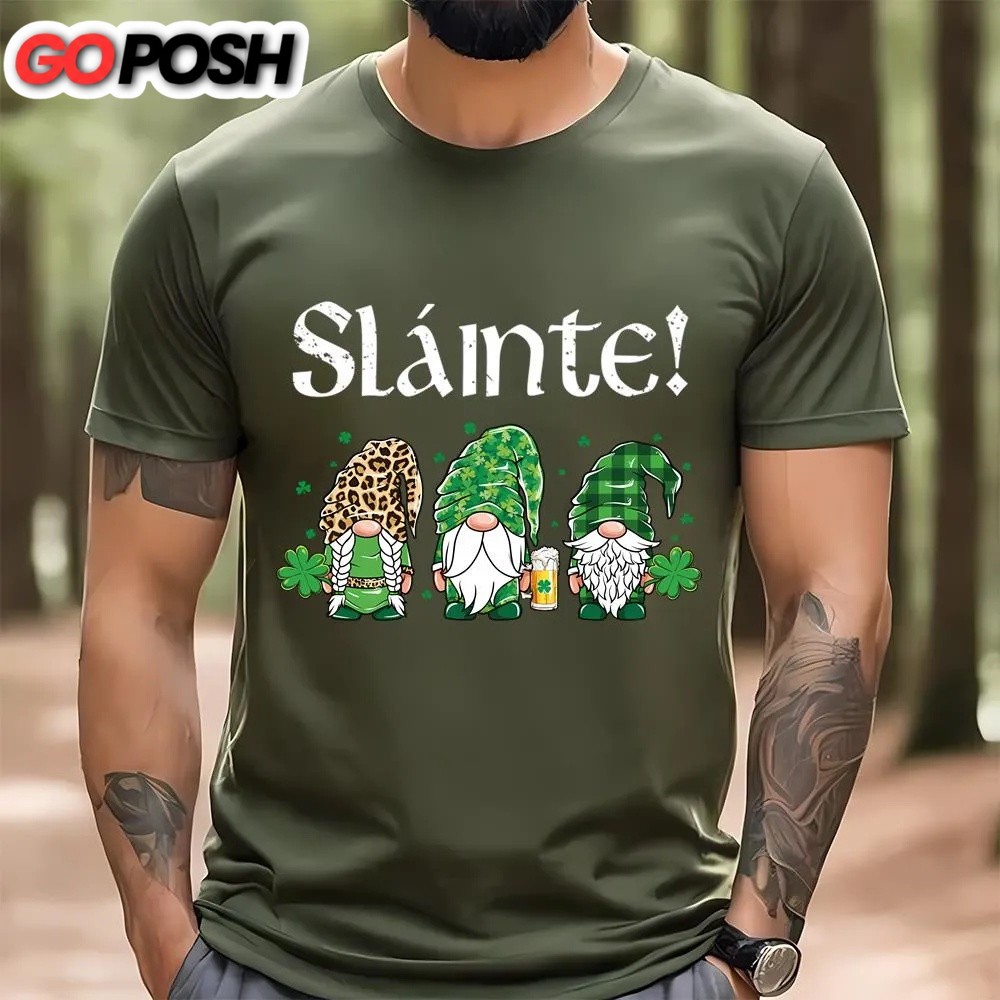 st-patricks-day-t-shirt-slainte-three-gnomes-leprechaun-st-patricks-day-t-shirt-67fkdbio St Patricks Day T Shirt, Slainte Three Gnomes Leprechaun St Patricks Day T-Shirt, Funny St Patricks Day Shirts