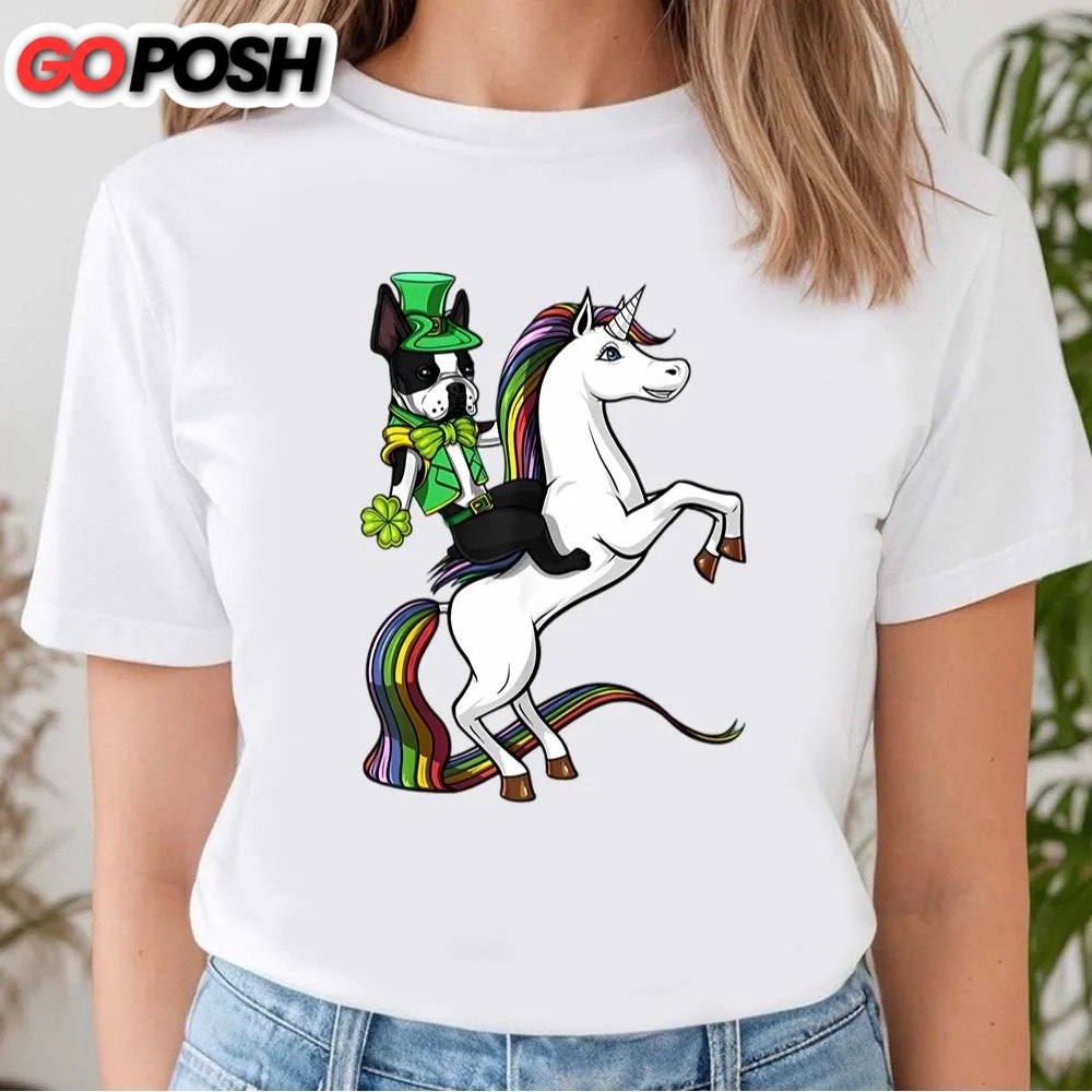 st-patricks-day-t-shirt-st-patricks-day-boston-terrier-dog-riding-unicorn-t-shi-4820l8dp St Patricks Day T Shirt, St Patricks Day Boston Terrier Dog Riding Unicorn T-Shirt, Funny St Patricks Day Shirts