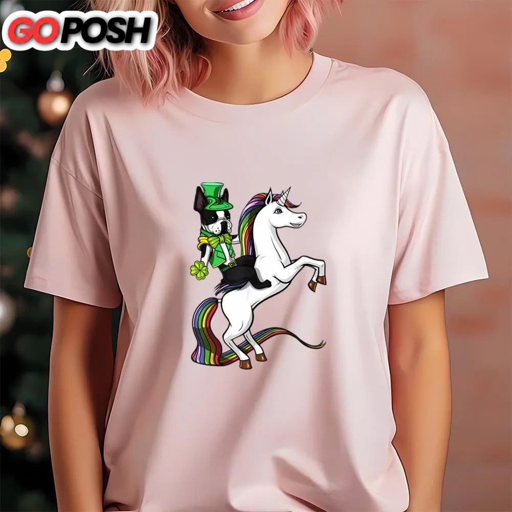 st-patricks-day-t-shirt-st-patricks-day-boston-terrier-dog-riding-unicorn-t-shi-4820l8dp St Patricks Day T Shirt, St Patricks Day Boston Terrier Dog Riding Unicorn T-Shirt, Funny St Patricks Day Shirts
