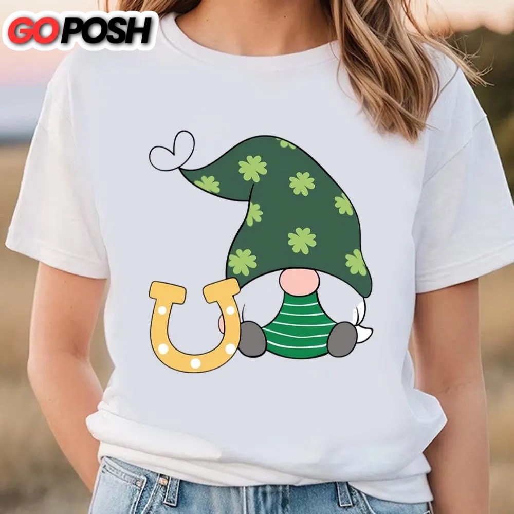 St Patricks Day T Shirt, St Patricks Day Cute Gnomes T-Shirt, Funny St Patricks Day Shirts