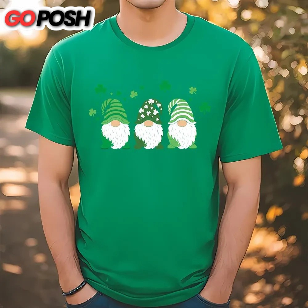 St Patricks Day T Shirt, St. Patricks Day Gift Cute Gnomes T-Shirt, Funny St Patricks Day Shirts