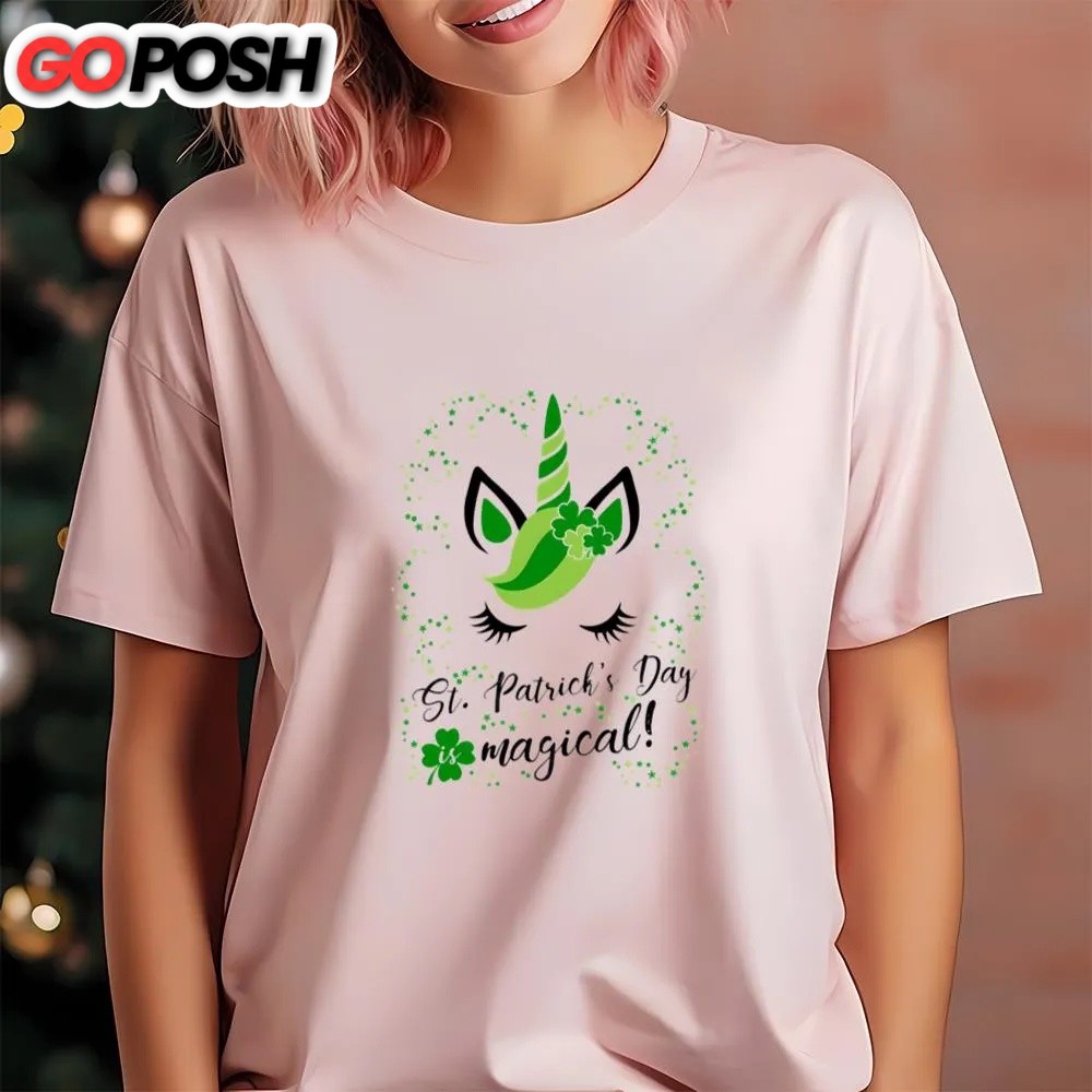 st-patricks-day-t-shirt-st-patricks-day-is-magical-cute-and-funny-unicorn-t-shi-a9m96dpq St Patricks Day T Shirt, St Patricks Day Is Magical Cute And Funny Unicorn T Shirt T-shirt, Funny St Patricks Day Shirts