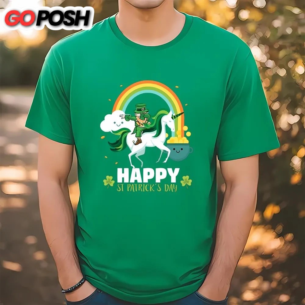 St Patricks Day T Shirt, St Patricks Day Leprechaun Irish Unicorn Shirt, Funny St Patricks Day Shirts