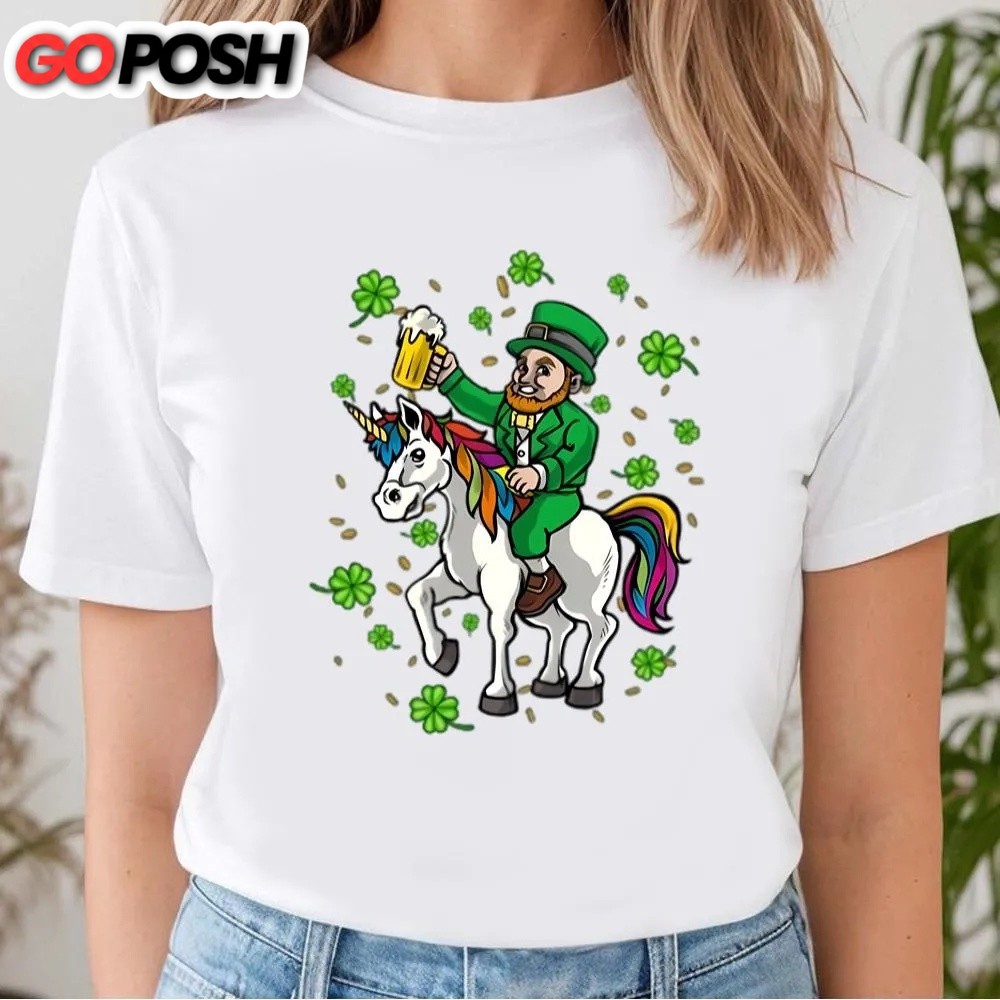 st-patricks-day-t-shirt-st-patricks-day-shirt-leprechaun-unicorn-irish-t-shirt-5059flnf St Patricks Day T Shirt, St Patricks Day Shirt, Leprechaun Unicorn Irish T-shirt, Funny St Patricks Day Shirts