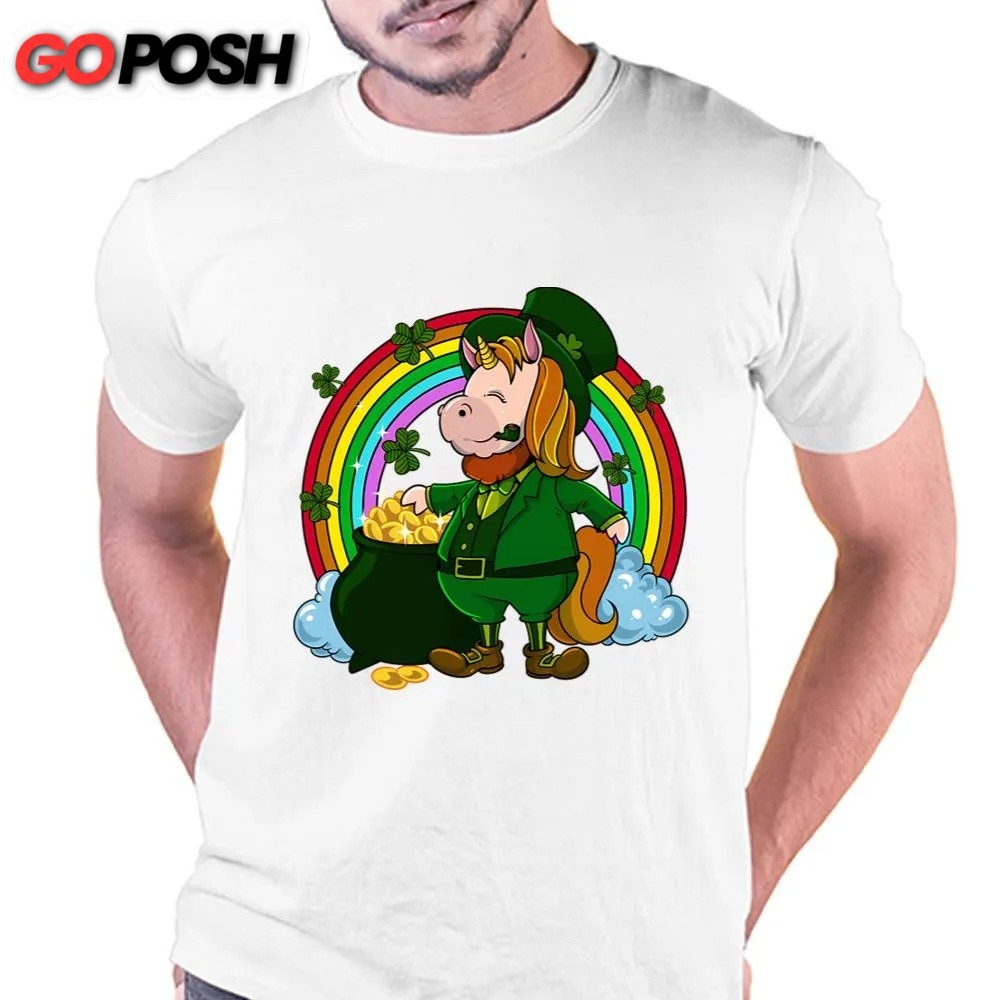 St Patricks Day T Shirt, Unicorn Leprechaun St Patricks Unicorn T-Shirt, Funny St Patricks Day Shirts